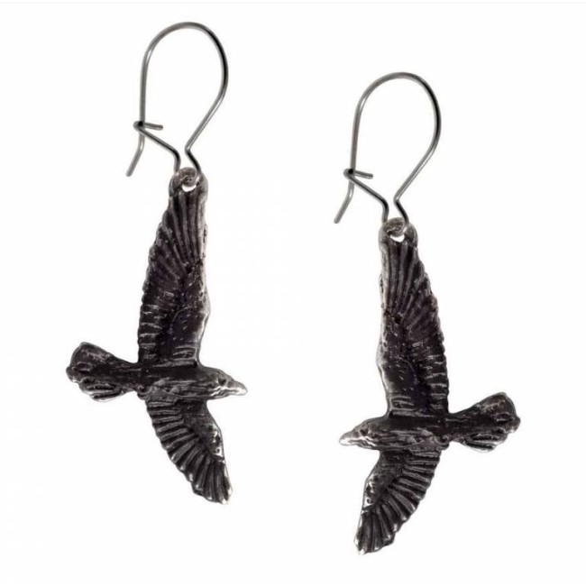 Black Raven kõrvarõngad Must Ronk