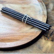 30 minuti mustad küünlad - Peenikesed rituaali-/kirikuküünlad. 10 tk