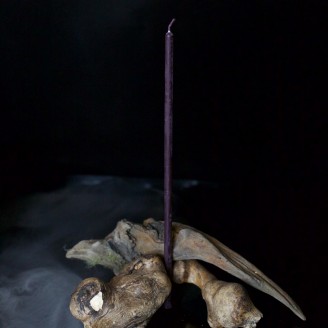 Beeswax ritual candle purple