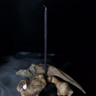 Beeswax ritual candle black