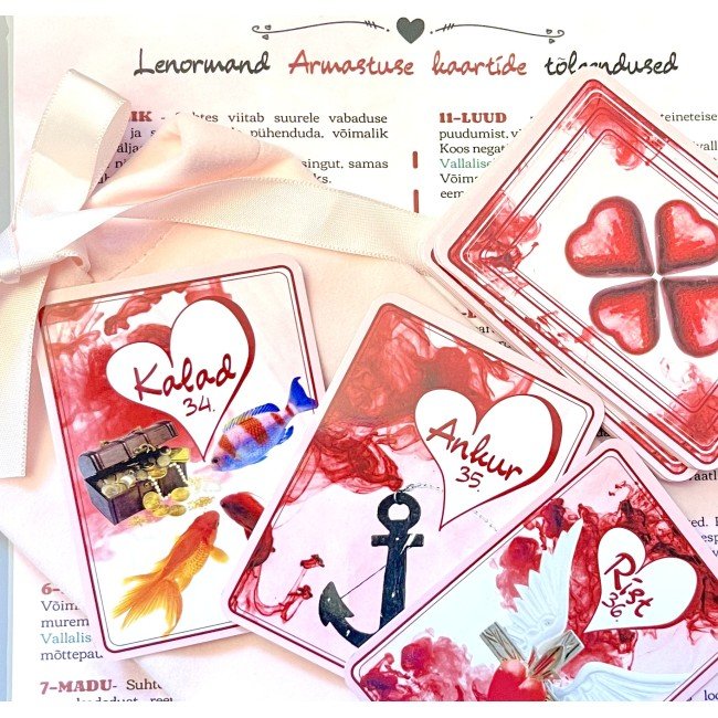 Eksklusiivne Armastuse Lenormand koos seletustega. Lenna