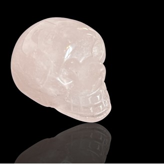 Miniature crystal skull rose quartz