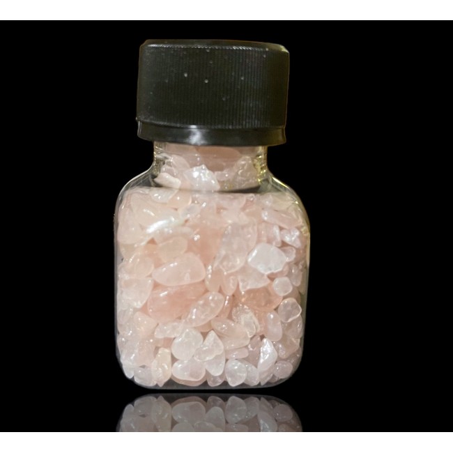 Kristalli tšipsid 50ml purgis roosa kvarts Kristalli tšipsid 50ml purgis roosa kvarts