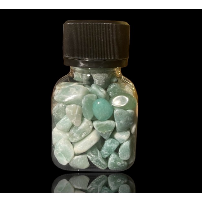 Kristalli tšipsid 50ml purgis  roheline aventuriin Kristalli tšipsid 50ml purgis  roheline aventuriin