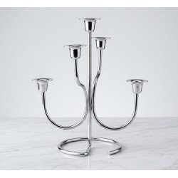Elegantne Hõbetatud 5-Haruline Küünlajalg – Regent Silverware