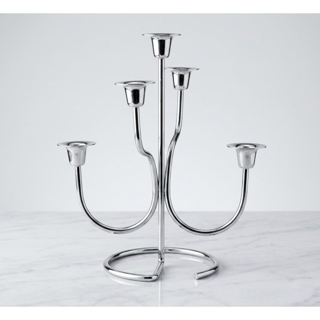 Elegantne Hõbetatud 5-Haruline Küünlajalg – Regent Silverware