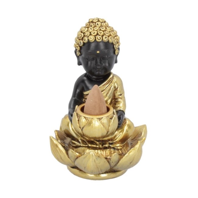 Baby Buddha -  10.3cm viirukiskulptuur langeva suitsuga viirukitele