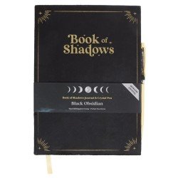 Book of Shadows - Varjude raamatu märkmik musta obsidiaani pliiatsiga