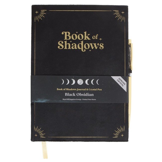Book of Shadows - Varjude raamatu märkmik musta obsidiaani pliiatsiga