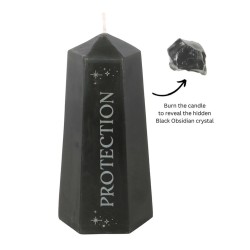 Kristalliküünal musta obsidiaaniga