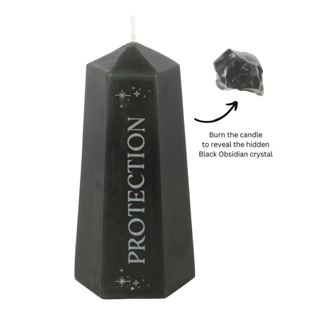 Kristalliküünal musta obsidiaaniga