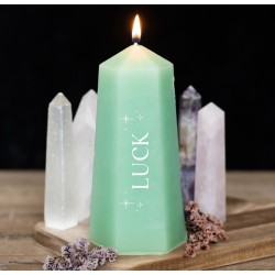 Õnne kristalliküünal rohelise aventuriini toorkiviga