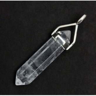 DT Point Pendant - Clear Quartz In Sterling Silver Setting